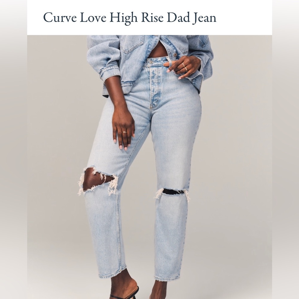 Abercrombie & Fitch Curve Love High Rise Dad Jean